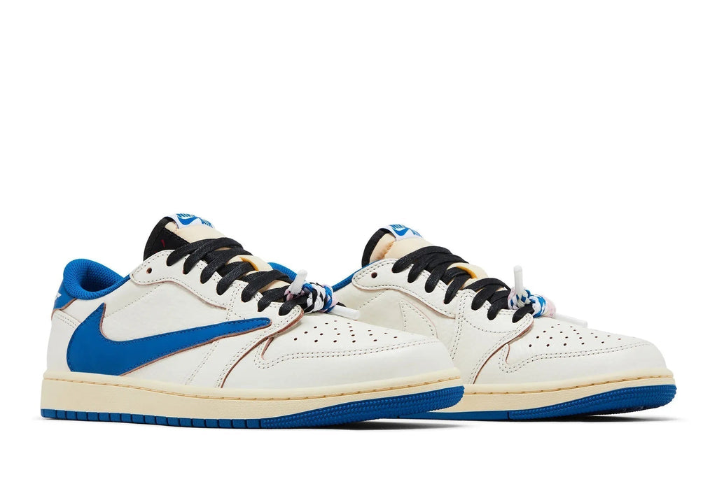Fragment Design x Travis Scott x Jordan 1 Low OG SP 'Sail Military Blue'