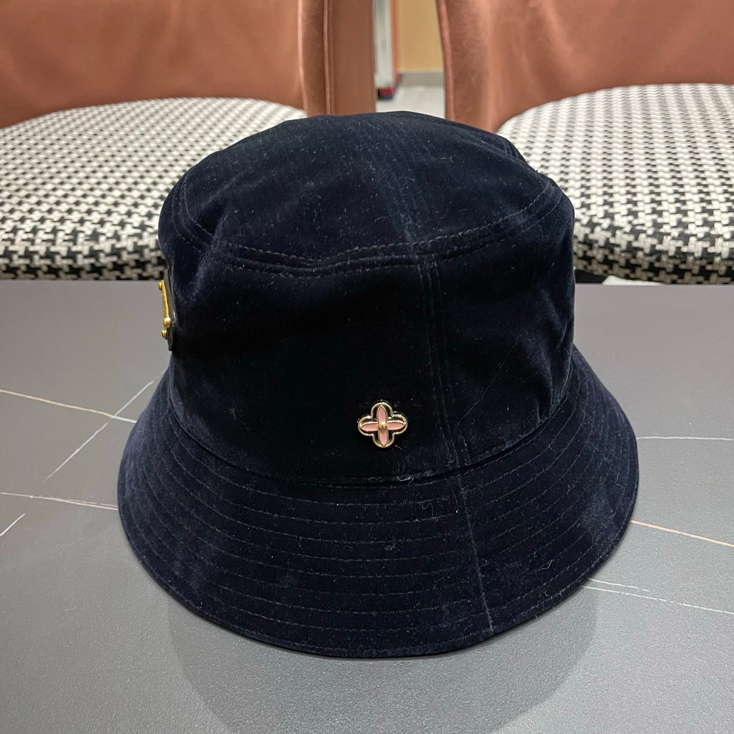 PRA 25 FISHERMAN HAT DARK BLUE SUEDE 823471