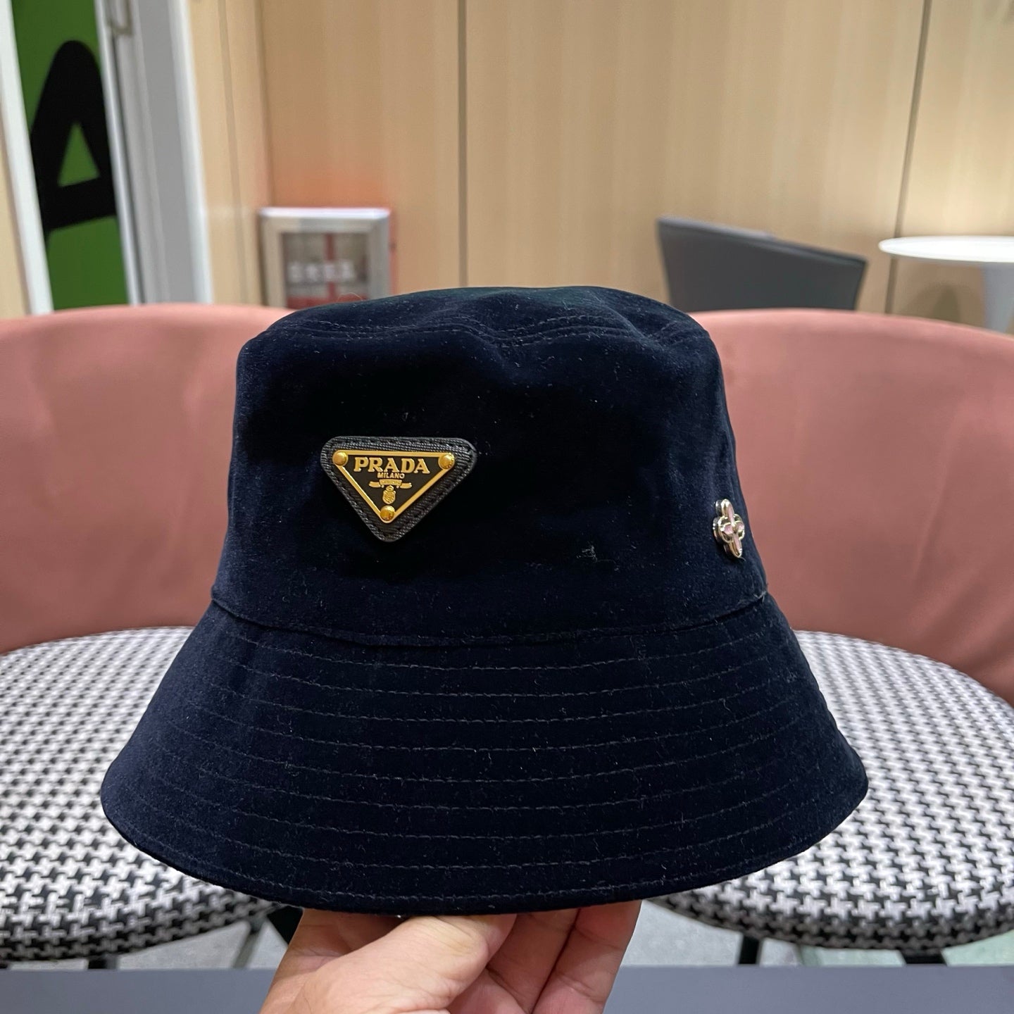 PRA 25 FISHERMAN HAT DARK BLUE SUEDE 823471