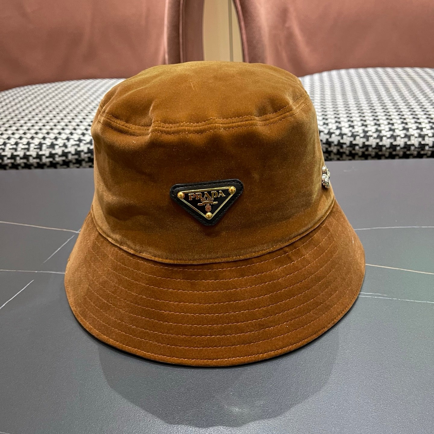 PRA 25 FISHERMAN HAT BROWN SUEDE 823472
