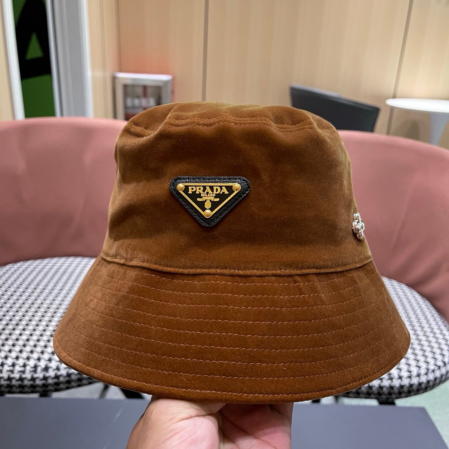 PRA 25 FISHERMAN HAT BROWN SUEDE 823472