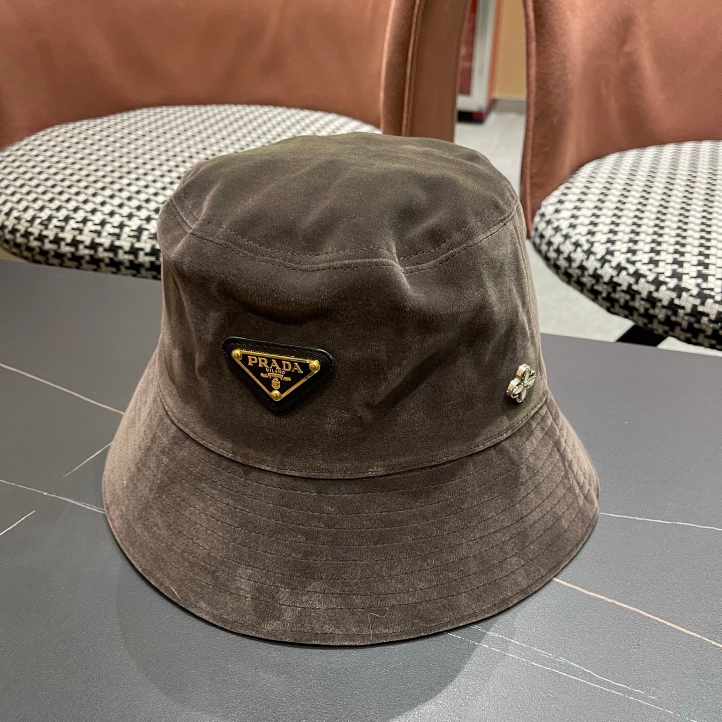 PRA 25 FISHERMAN HAT DARK GRAY SUEDE 823474