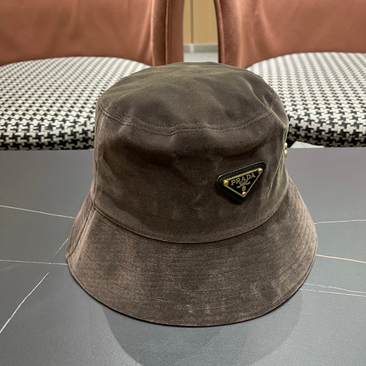 PRA 25 FISHERMAN HAT DARK GRAY SUEDE 823474