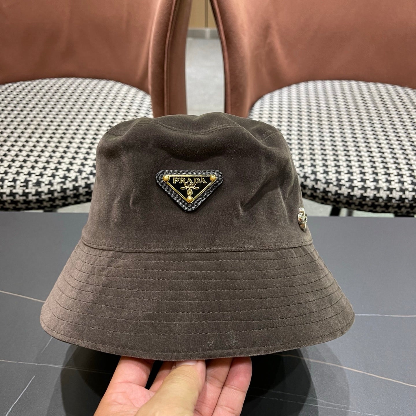 PRA 25 FISHERMAN HAT DARK GRAY SUEDE 823474