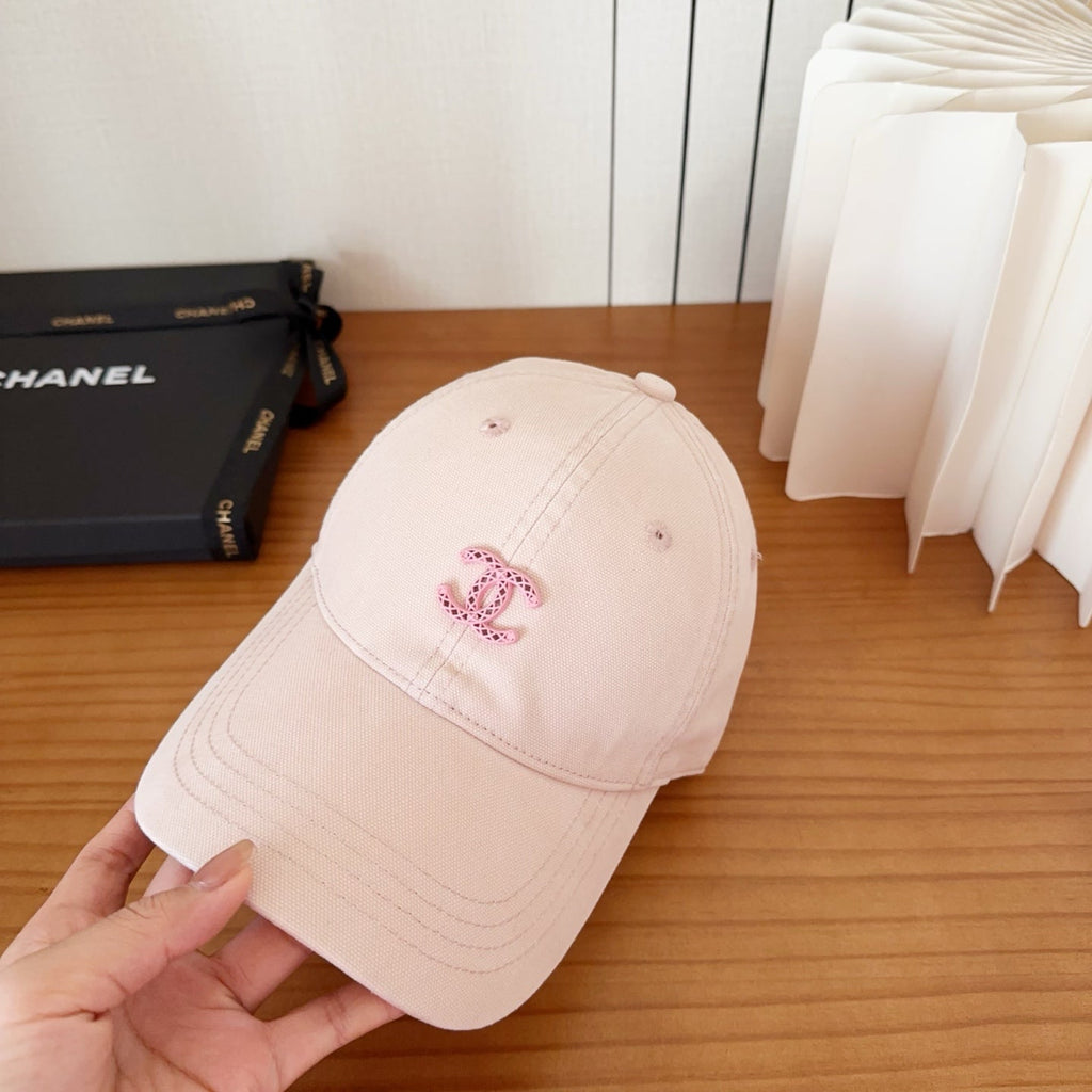 Chanel New Baseball Cap Pink in Cotton 960122