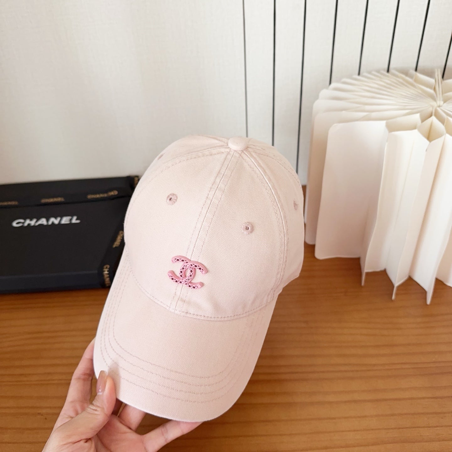 Chanel New Baseball Cap Pink in Cotton 960122
