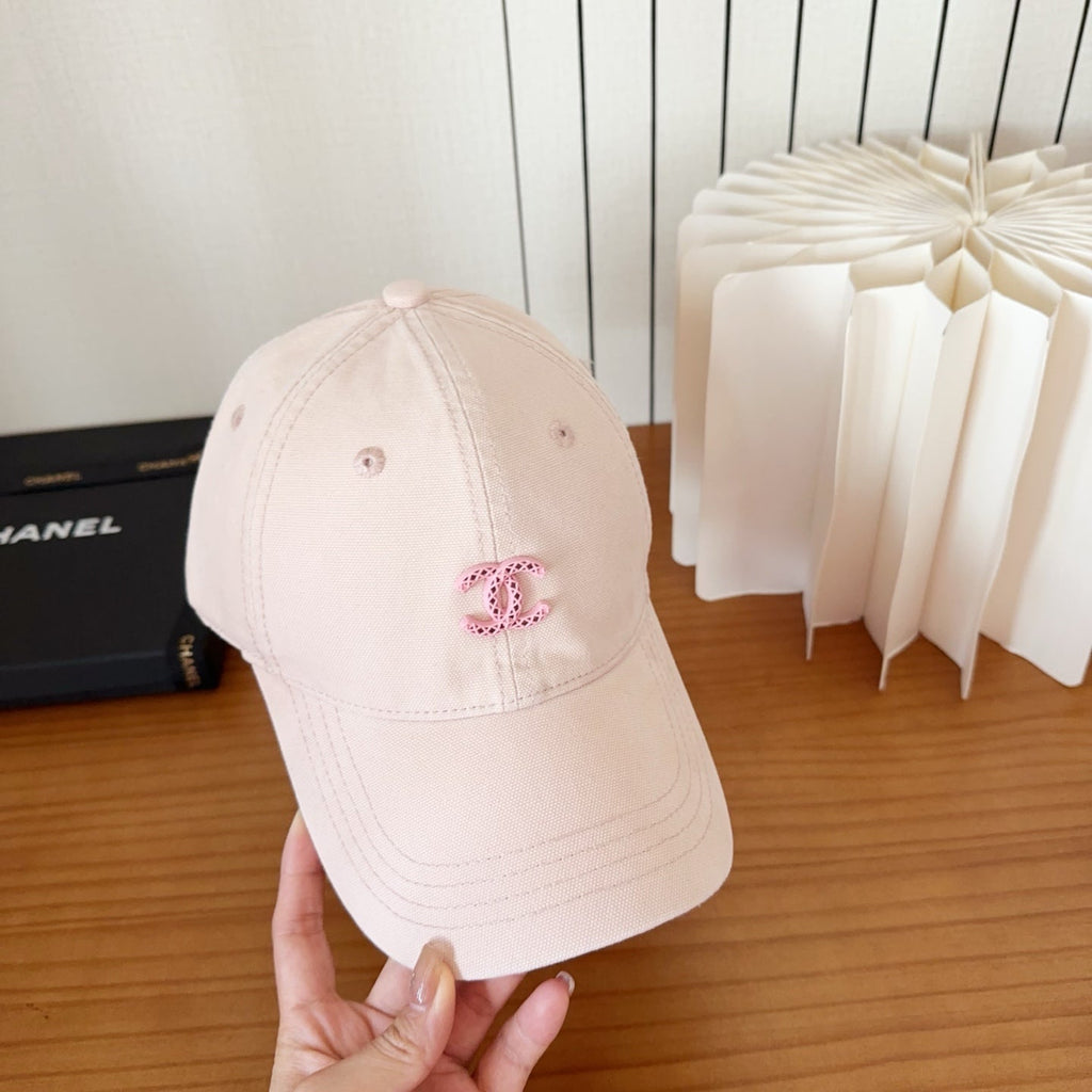 Chanel New Baseball Cap Pink in Cotton 960122