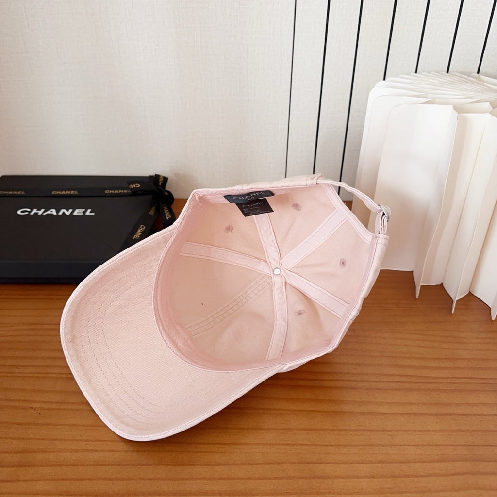 Chanel New Baseball Cap Pink in Cotton 960122