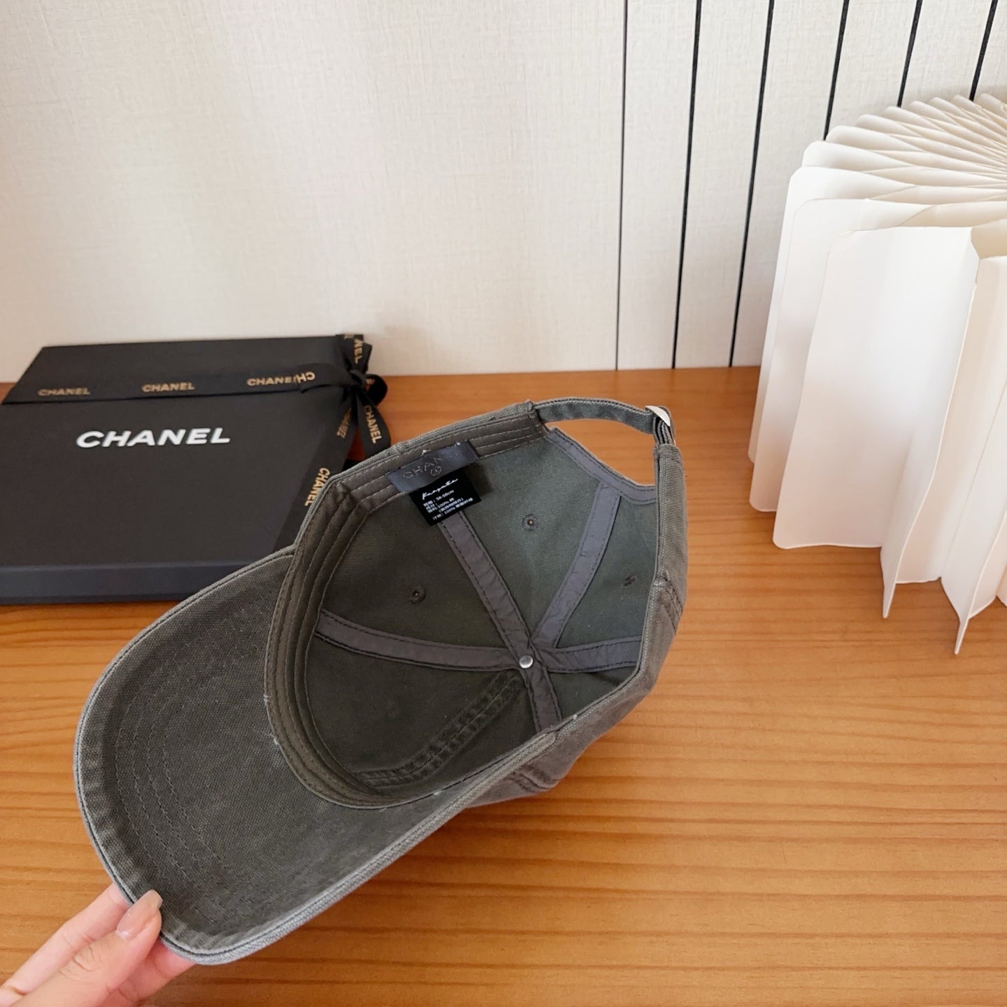 Chanel New Baseball Cap Grey in Cotton 960123