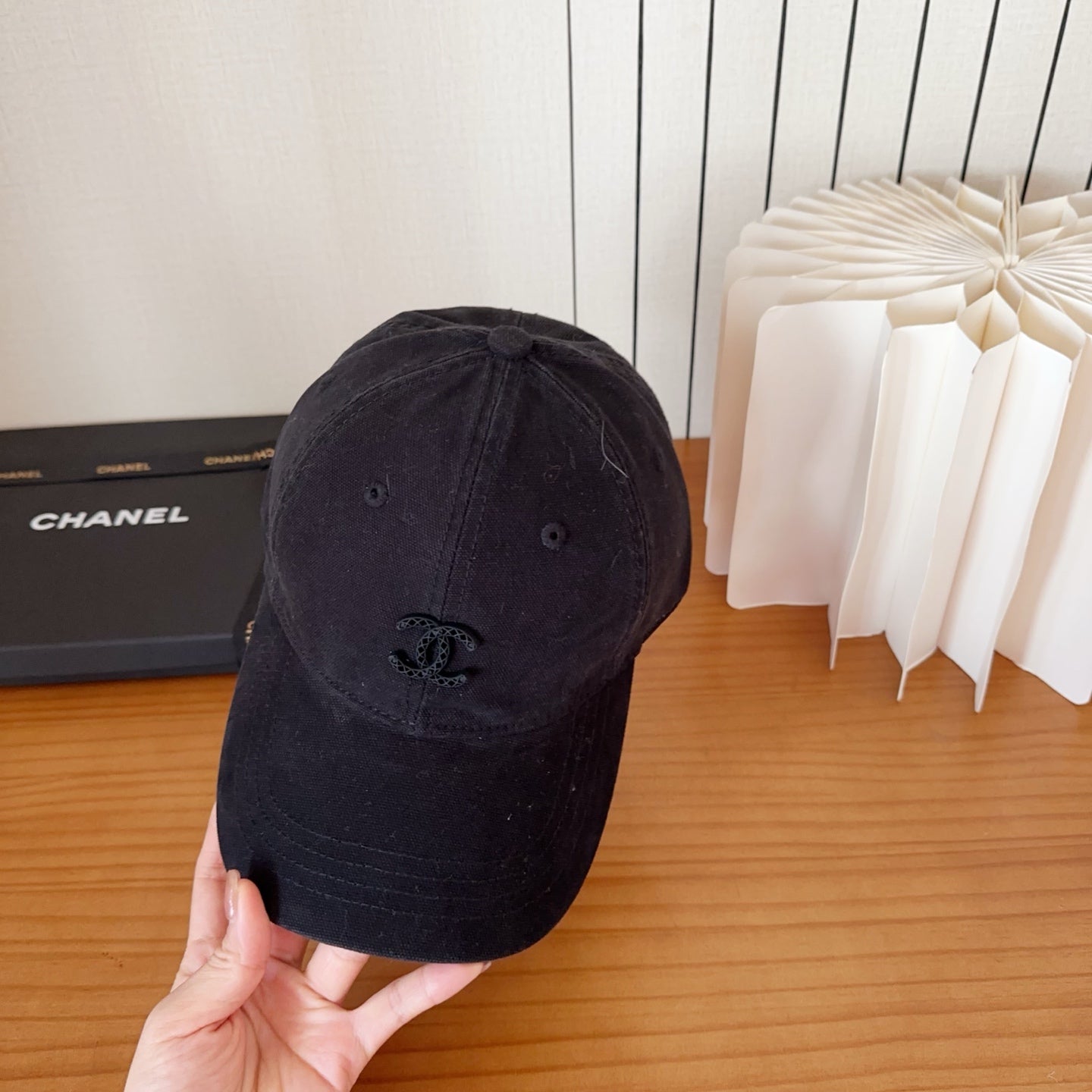 Chanel New Baseball Cap Black in Cotton 960124