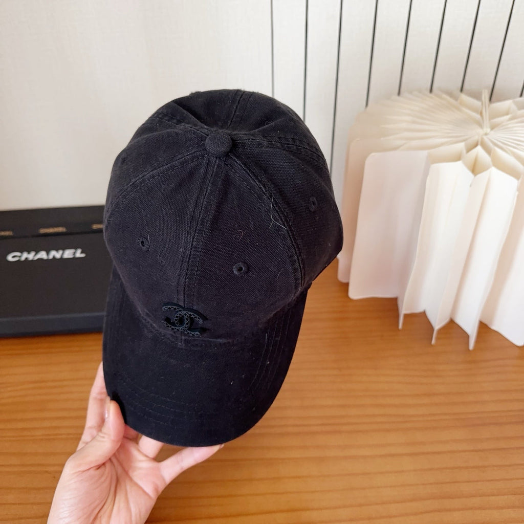 Chanel New Baseball Cap Black in Cotton 960124