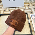 Celine 2025 Fall/Winter New Wool Brown Hat 960098