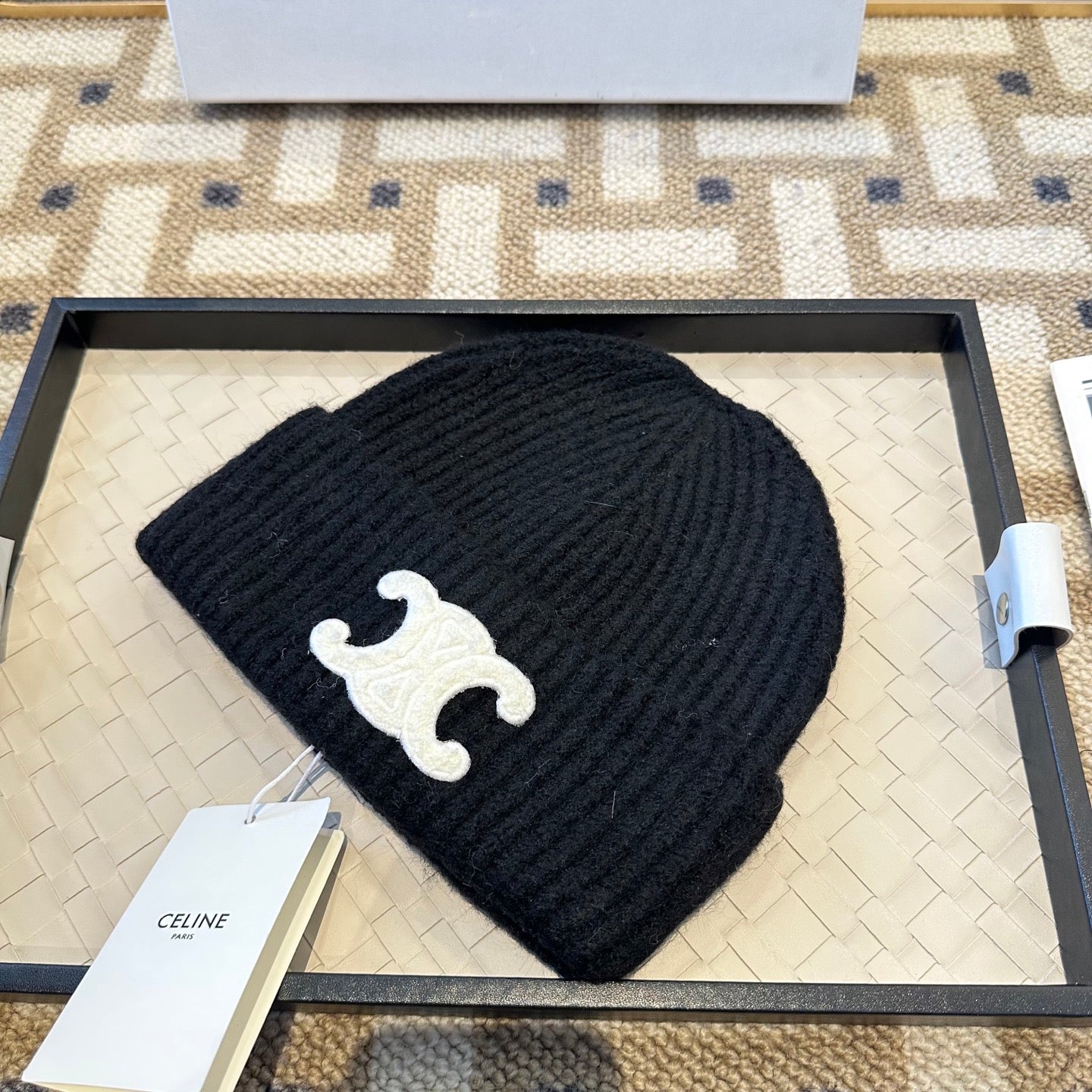 Celine 2025 Fall/Winter New Wool Black Hat 960100