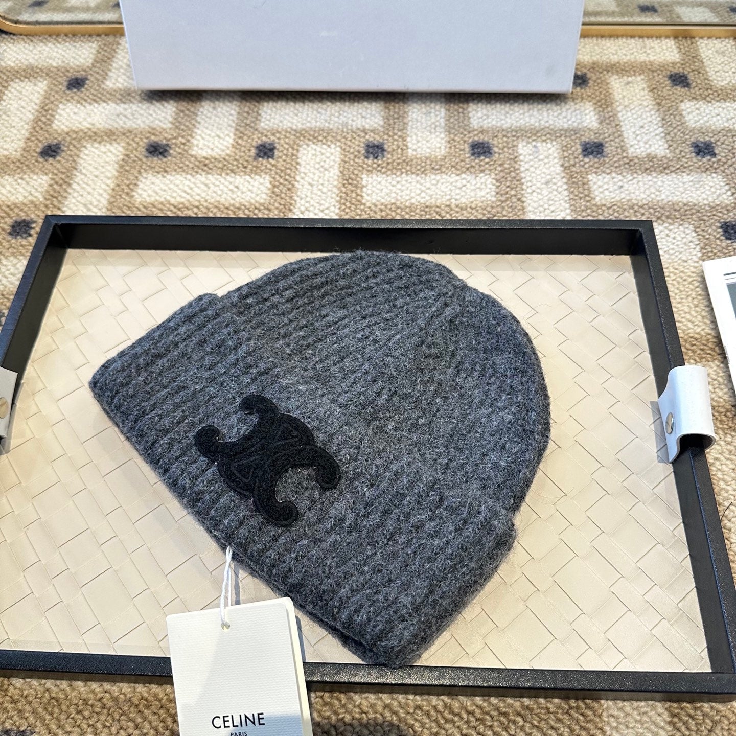 Celine 2025 Fall/Winter New Wool Grey Hat 960101