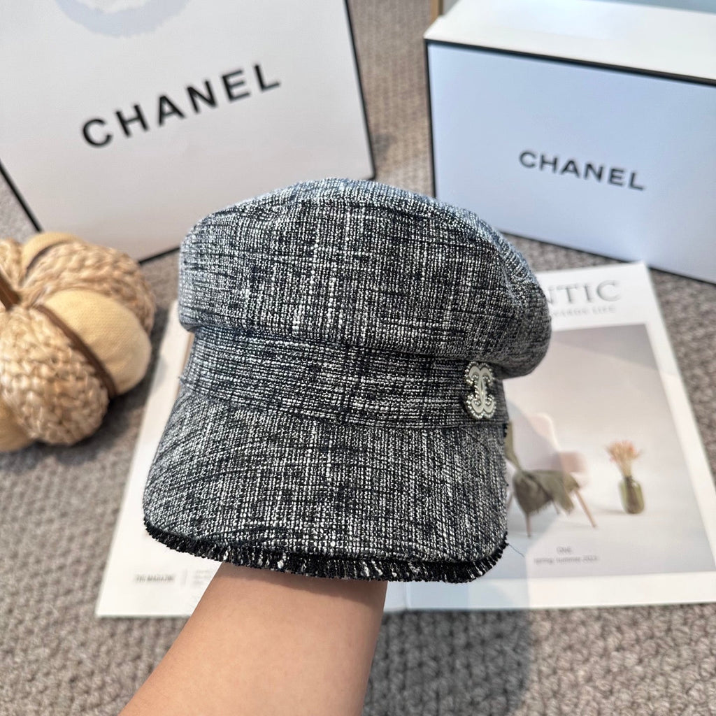 Chanel New Military Cap Grey Jean 960054