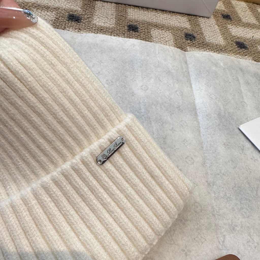 Loro Piana Classic New Style White Hat Knitting 961810
