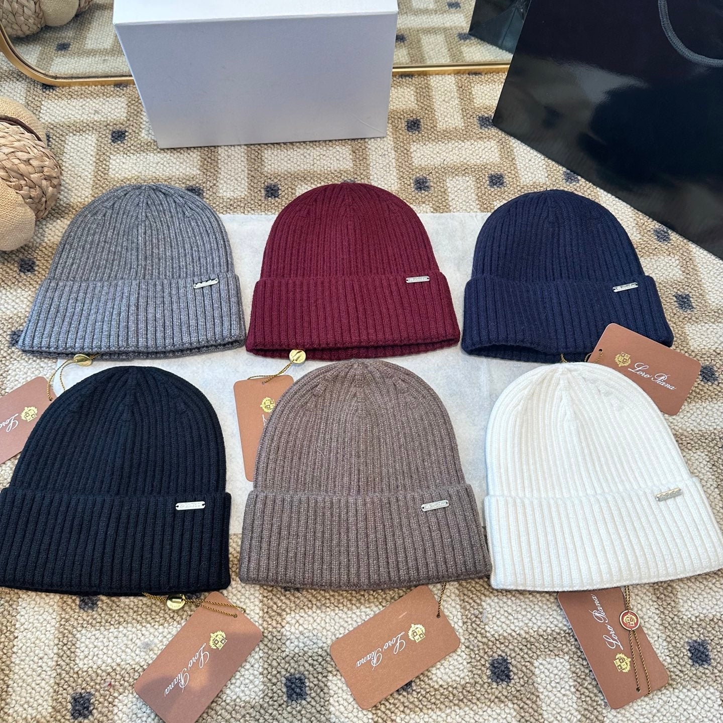 Loro Piana Classic New Style Grey Hat Knitting 961813