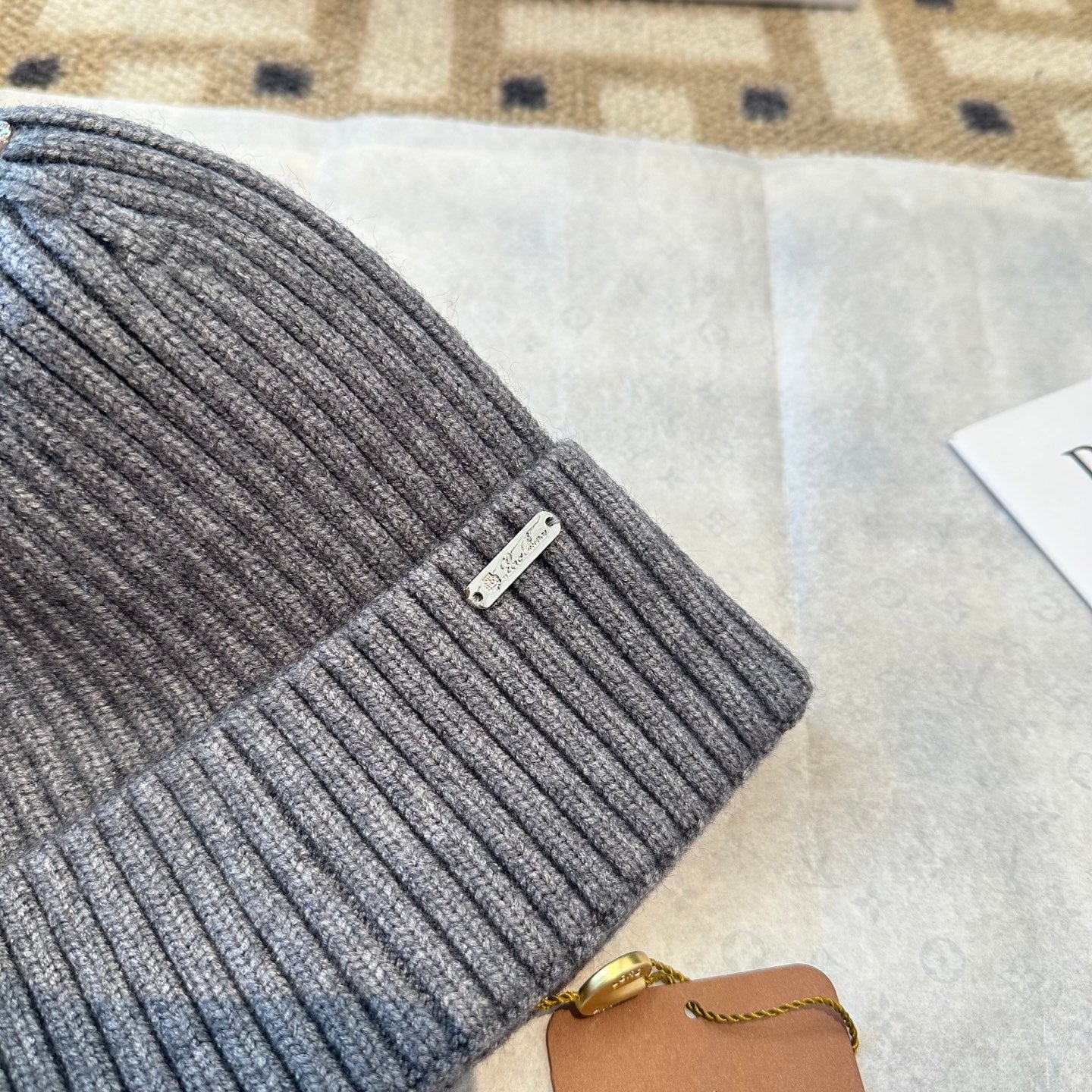 Loro Piana Classic New Style Grey Hat Knitting 961813
