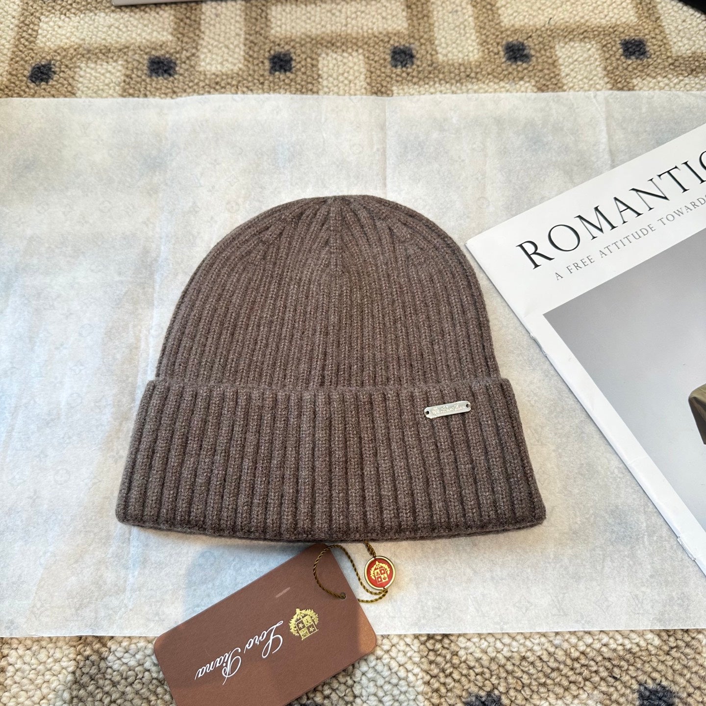 Loro Piana Classic New Style Brown Hat Knitting 961815