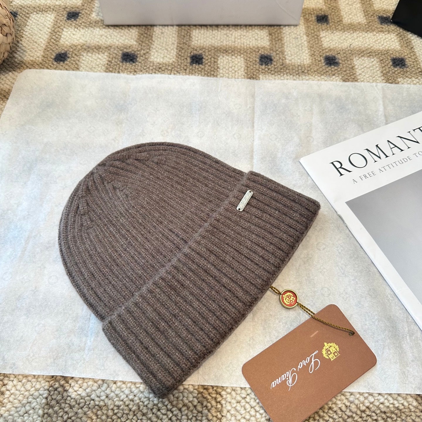 Loro Piana Classic New Style Brown Hat Knitting 961815