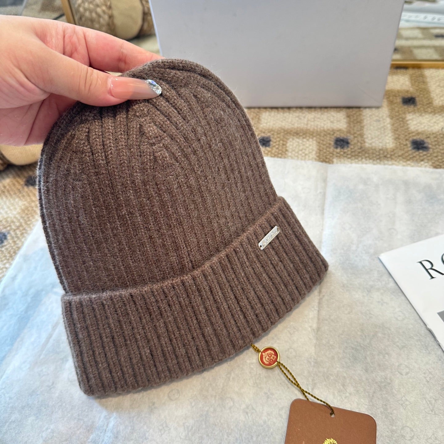 Loro Piana Classic New Style Brown Hat Knitting 961815
