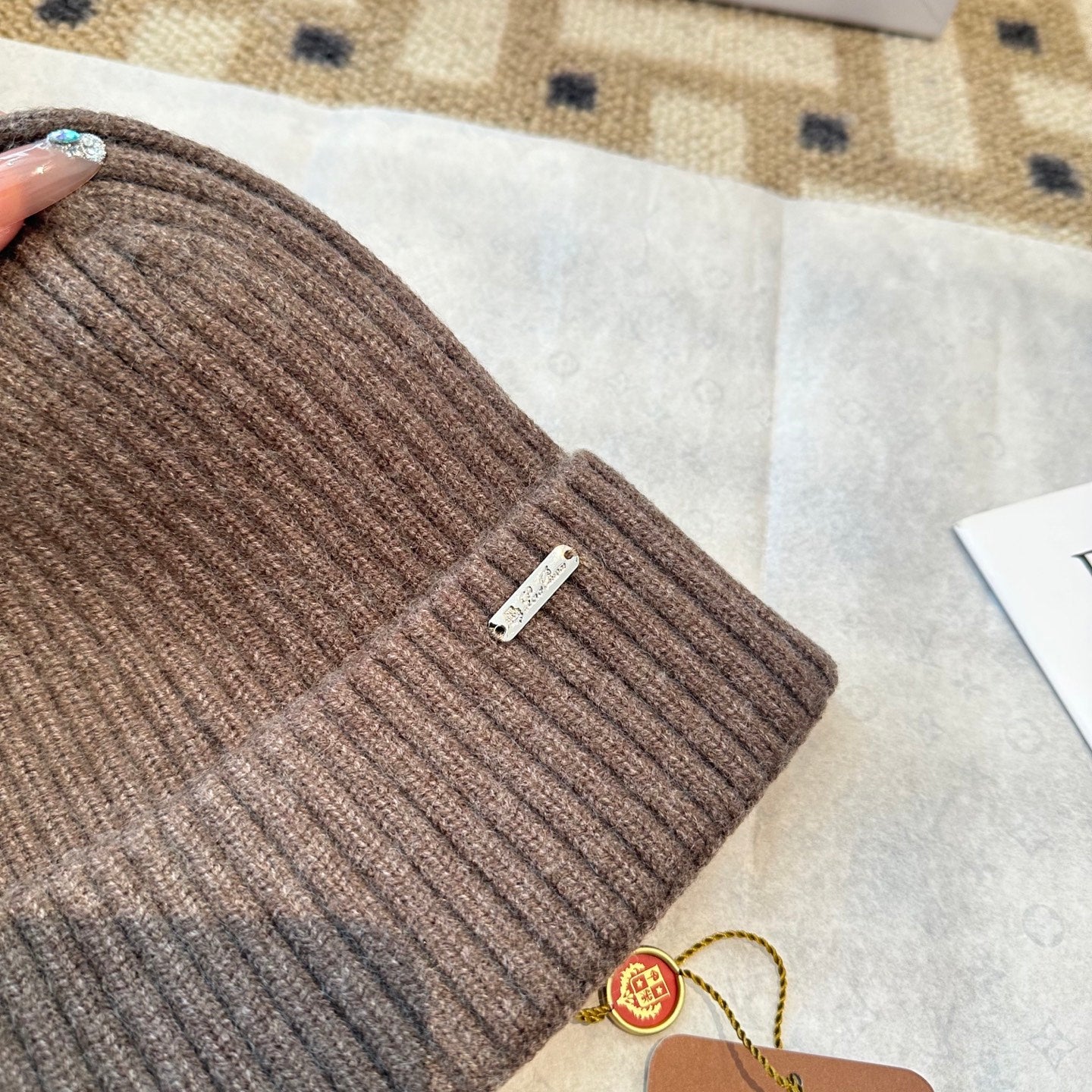 Loro Piana Classic New Style Brown Hat Knitting 961815