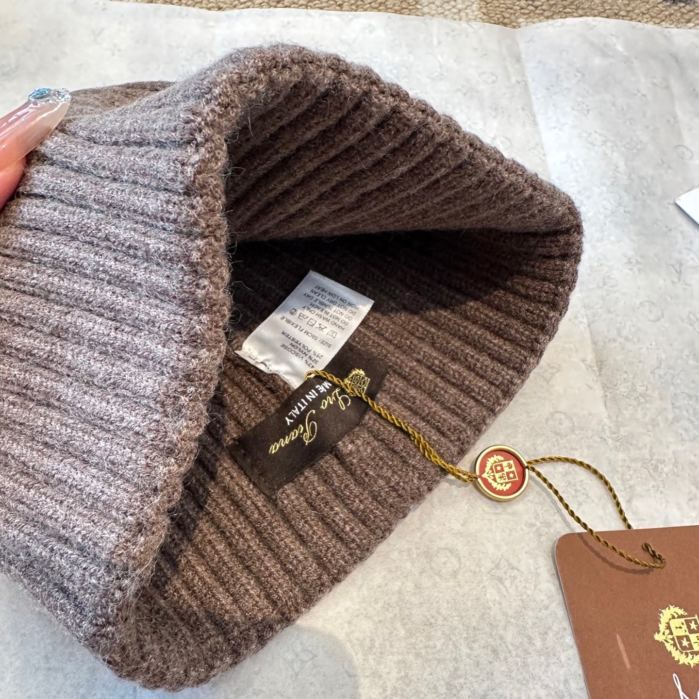 Loro Piana Classic New Style Brown Hat Knitting 961815