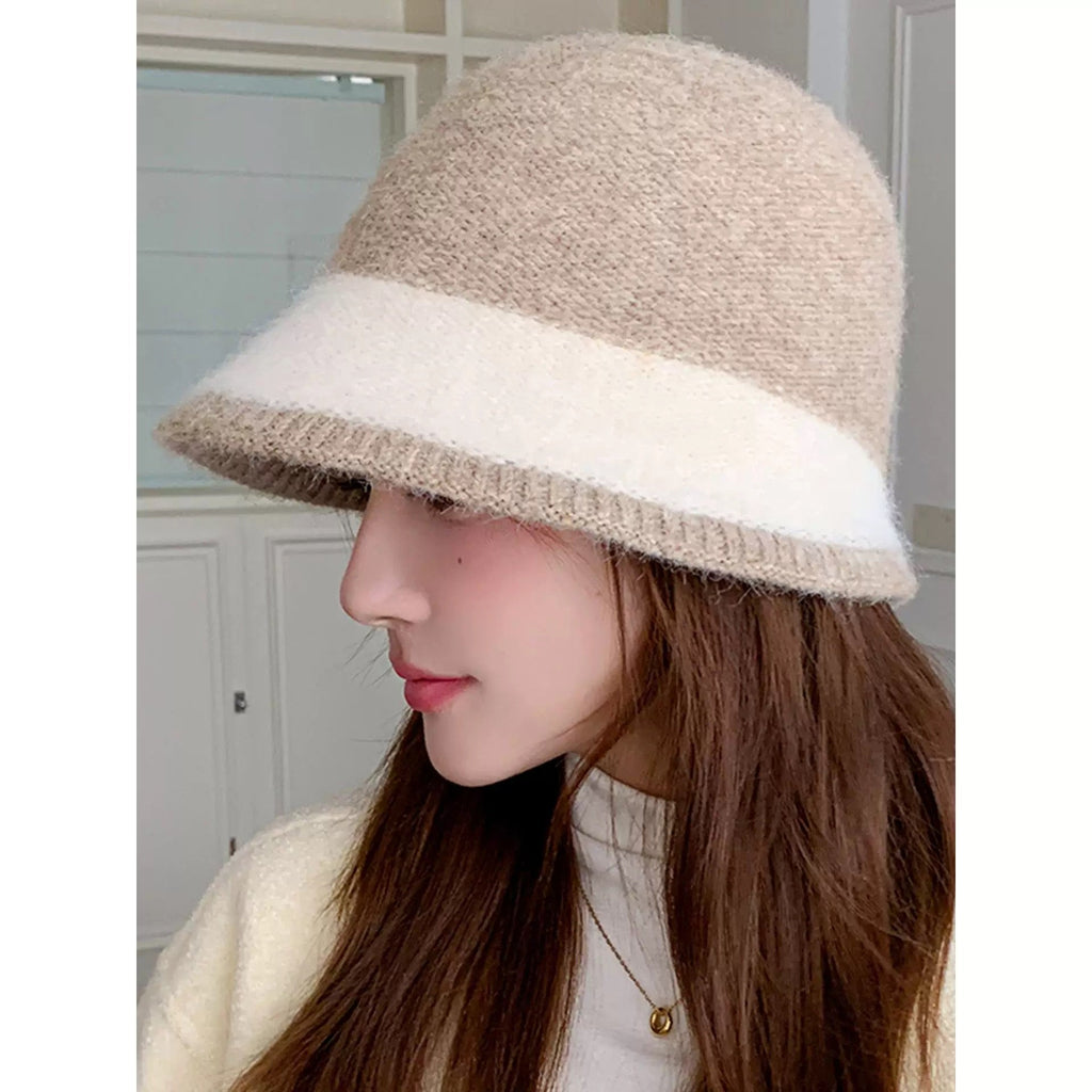 Chanel Women's Plush Bucket Beige mix Ivory Hat 980040