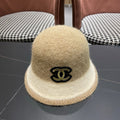 Chanel Women's Plush Bucket Beige mix Ivory Hat 980040