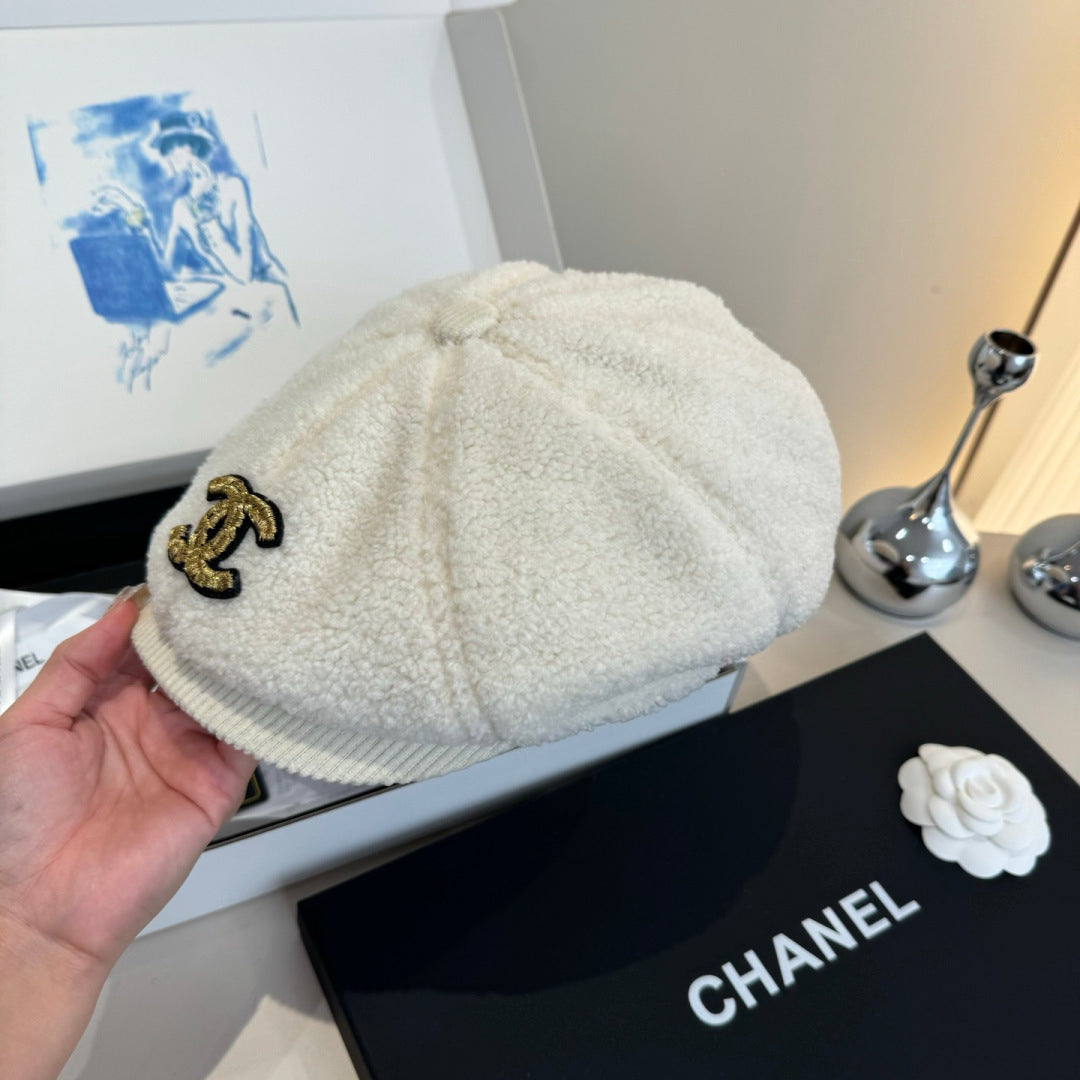 Chanel Wool Cap White in Fibrous 980124