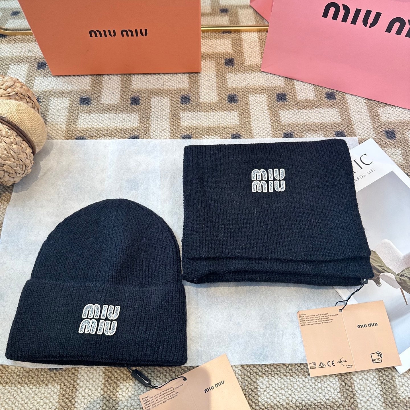 Miu Miu Black Wool Knit Set 979745