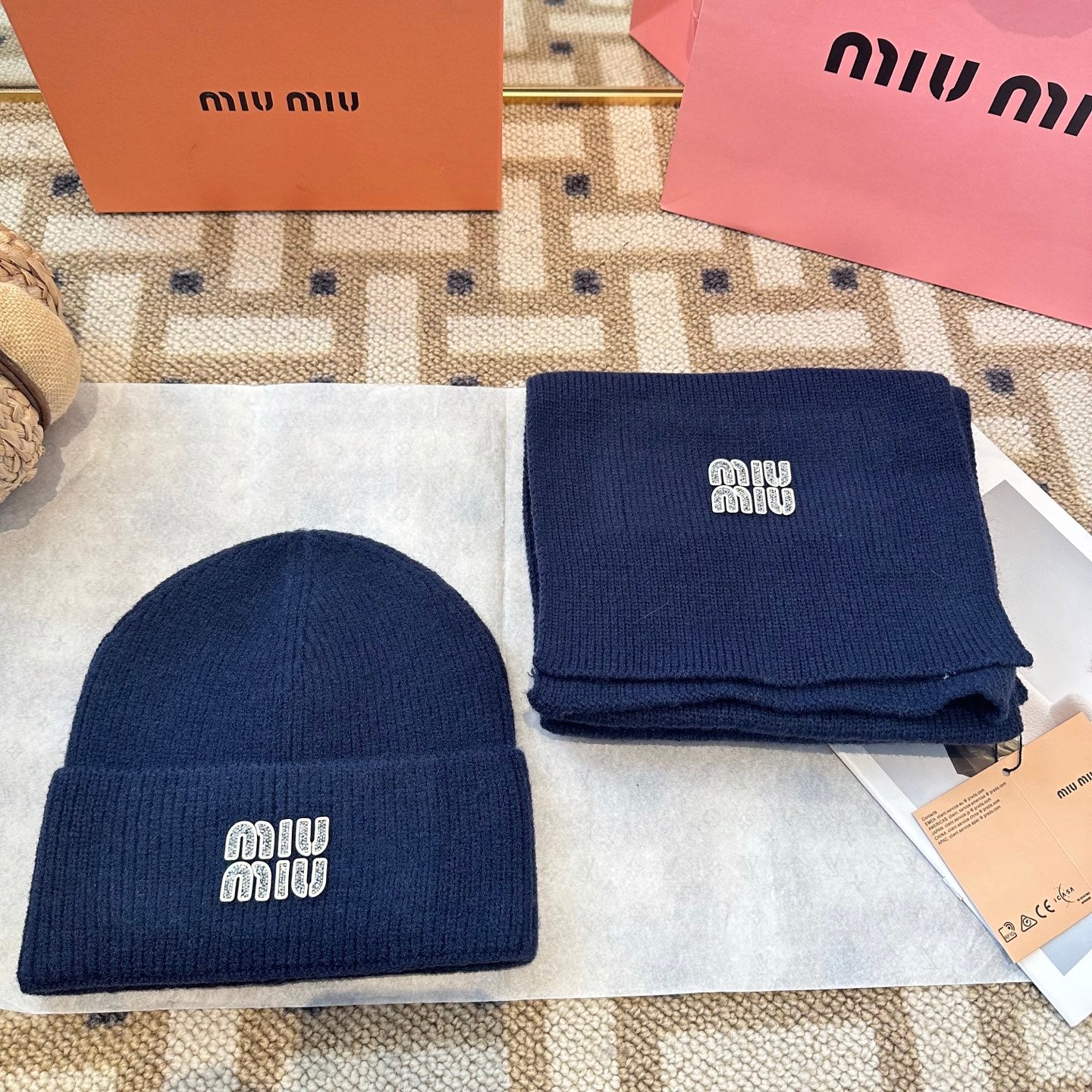 Miu Miu Blue Wool Knit Set 979746