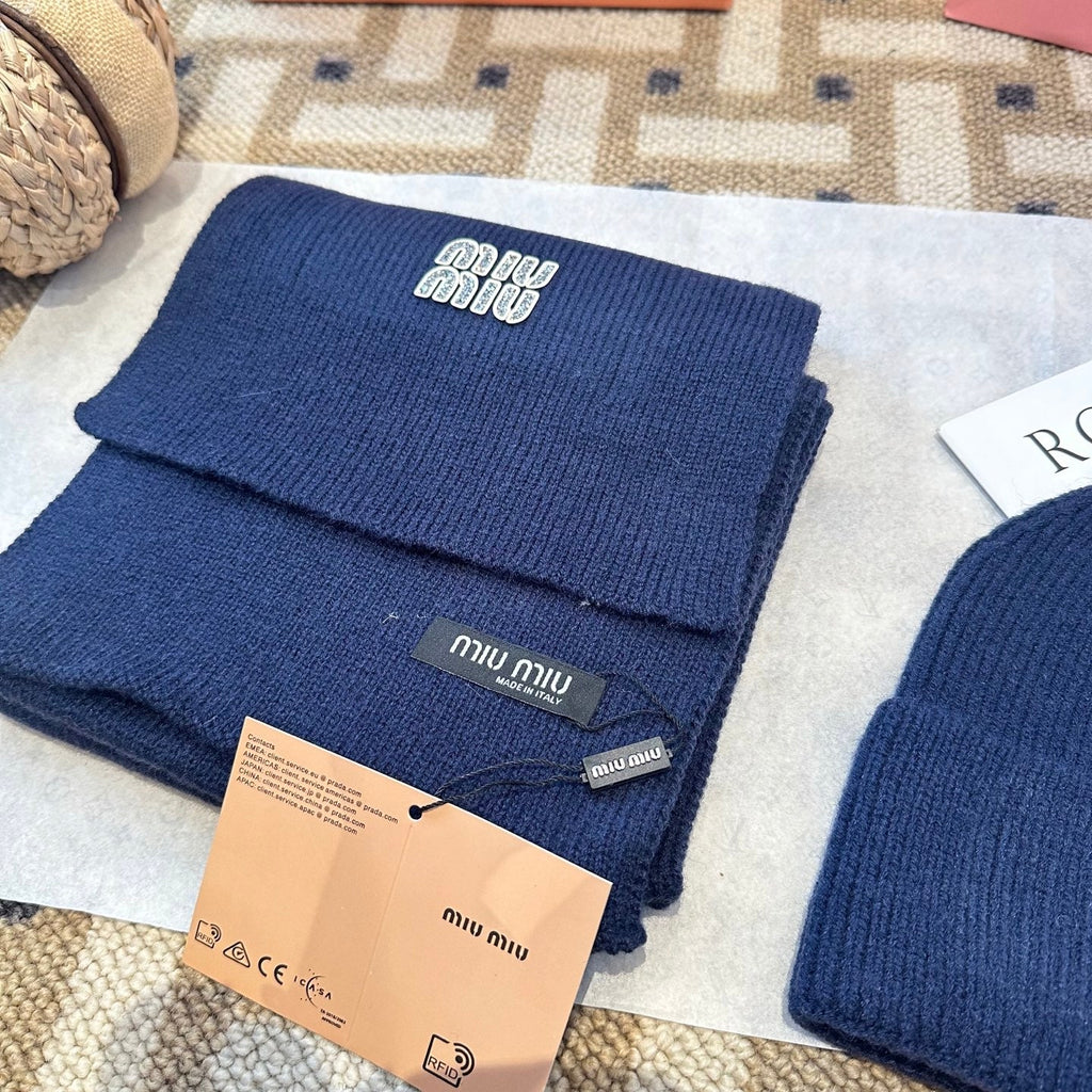 Miu Miu Blue Wool Knit Set 979746