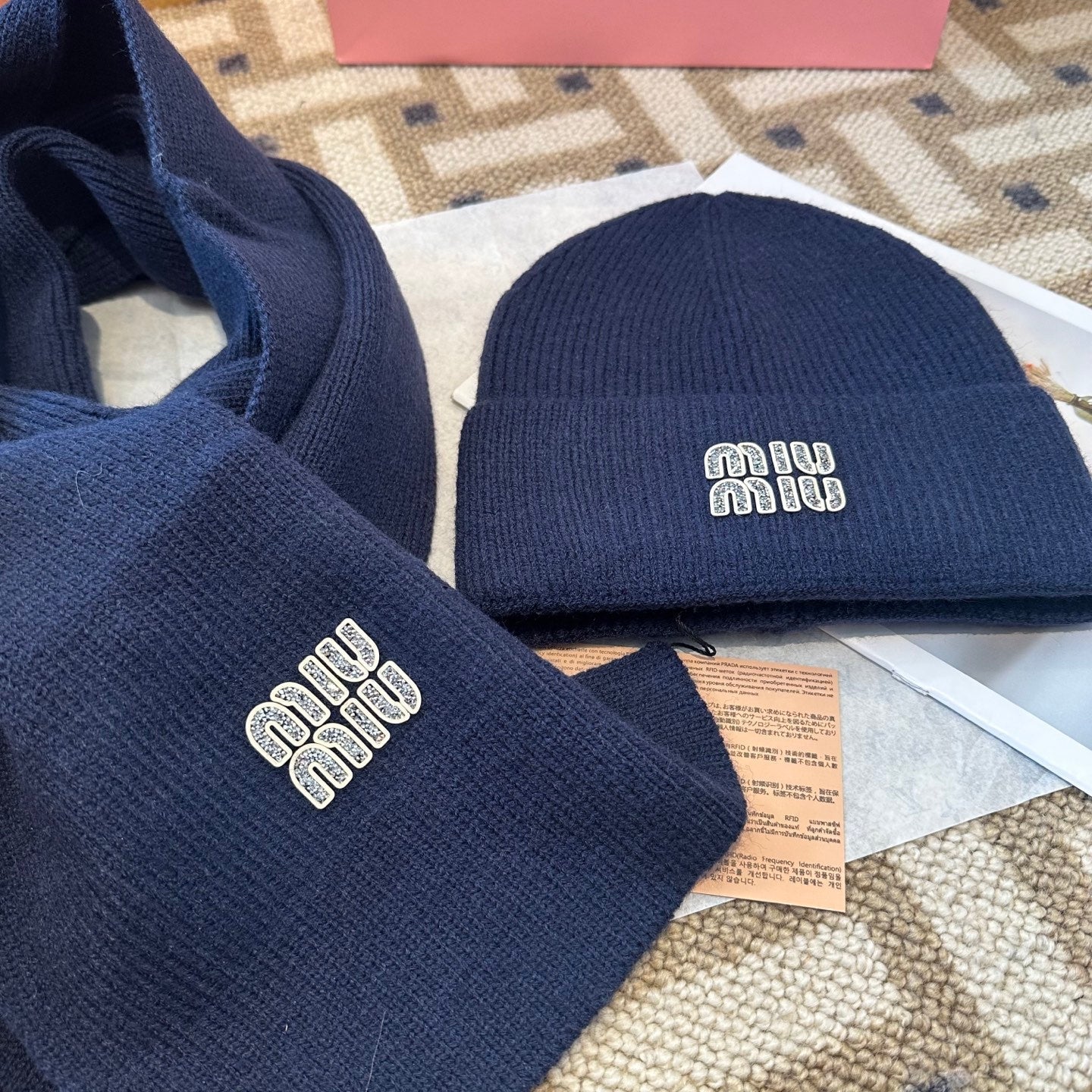 Miu Miu Blue Wool Knit Set 979746