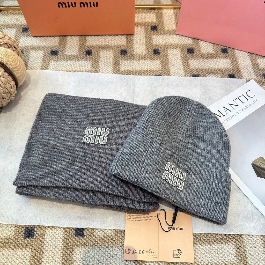 Miu Miu Gray Wool Knit Set 979747