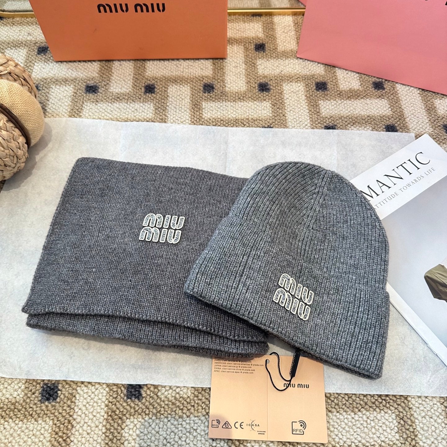 Miu Miu Gray Wool Knit Set 979747