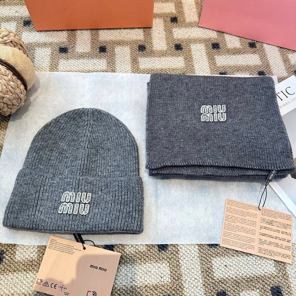 Miu Miu Gray Wool Knit Set 979747