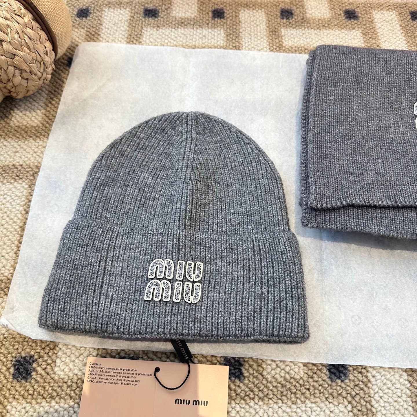 Miu Miu Gray Wool Knit Set 979747