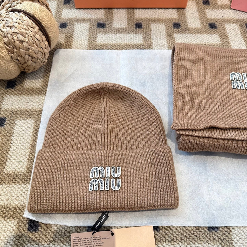 Miu Miu Brown Wool Knit Set 979748