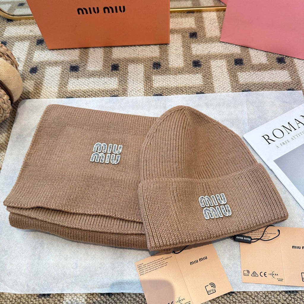 Miu Miu Brown Wool Knit Set 979748