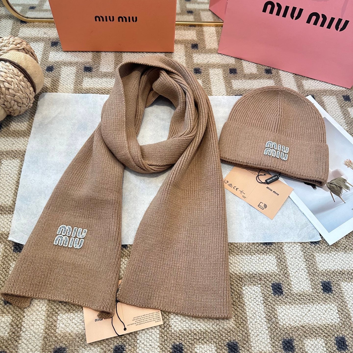 Miu Miu Brown Wool Knit Set 979748