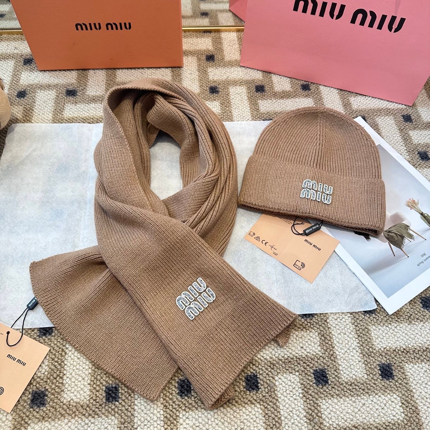 Miu Miu Brown Wool Knit Set 979748