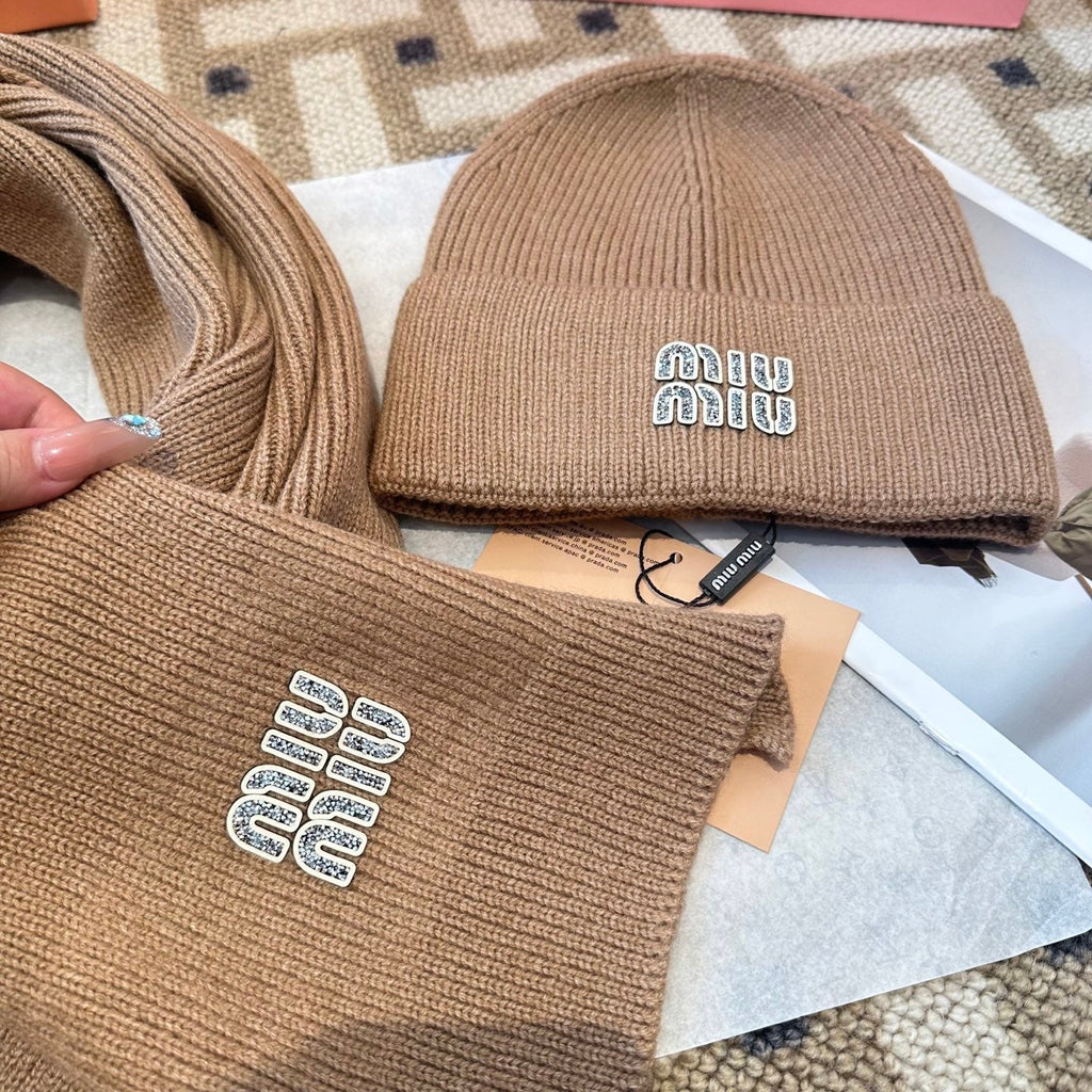 Miu Miu Brown Wool Knit Set 979748