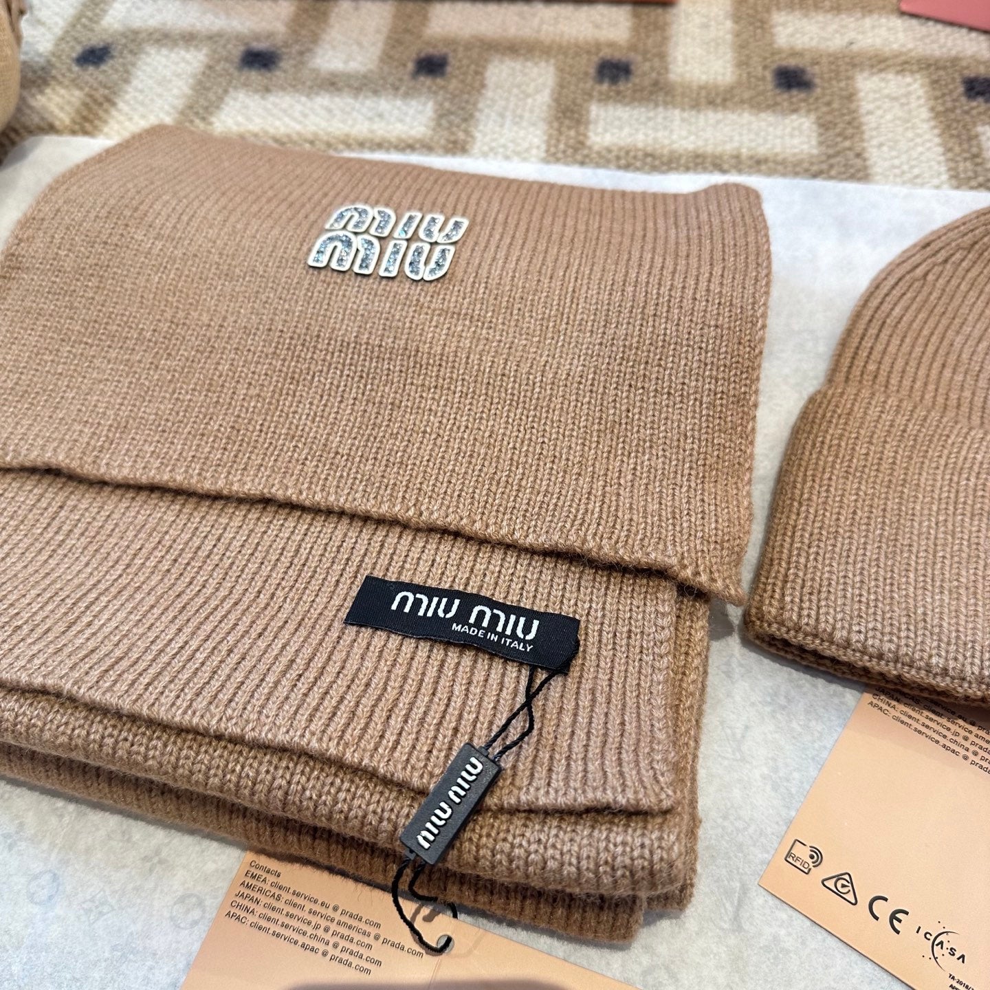 Miu Miu Brown Wool Knit Set 979748