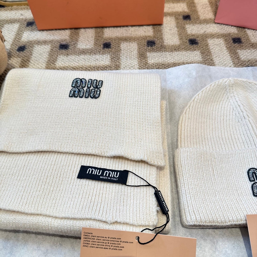 Miu Miu Cream Wool Knit Set 979749
