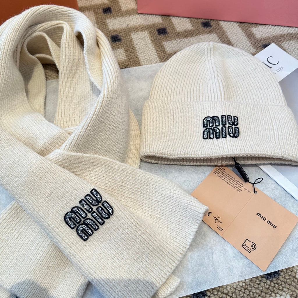 Miu Miu Cream Wool Knit Set 979749