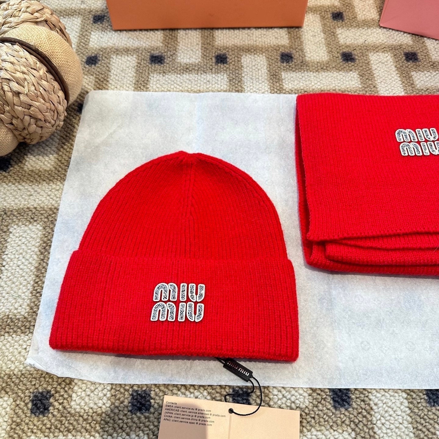 Miu Miu Red Wool Knit Set 979751
