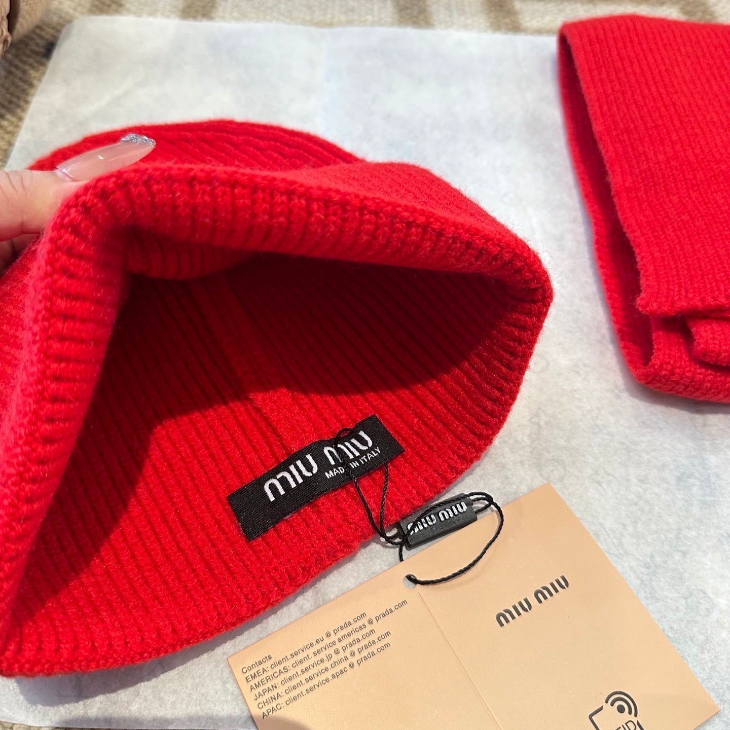 Miu Miu Red Wool Knit Set 979751