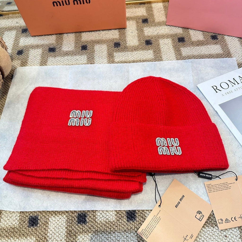 Miu Miu Red Wool Knit Set 979751