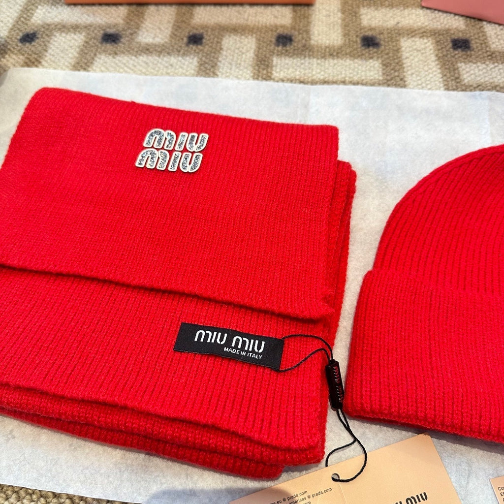 Miu Miu Red Wool Knit Set 979751